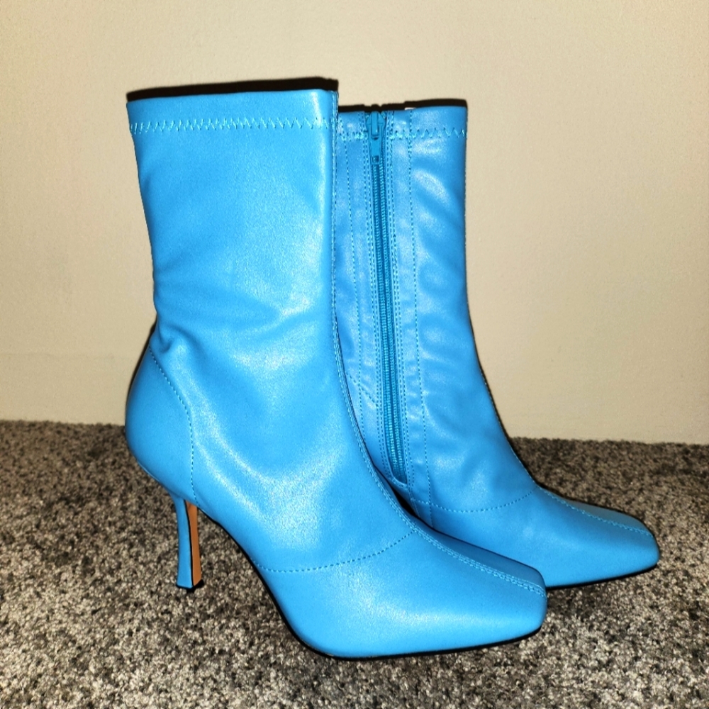 Blue Ankle Boots